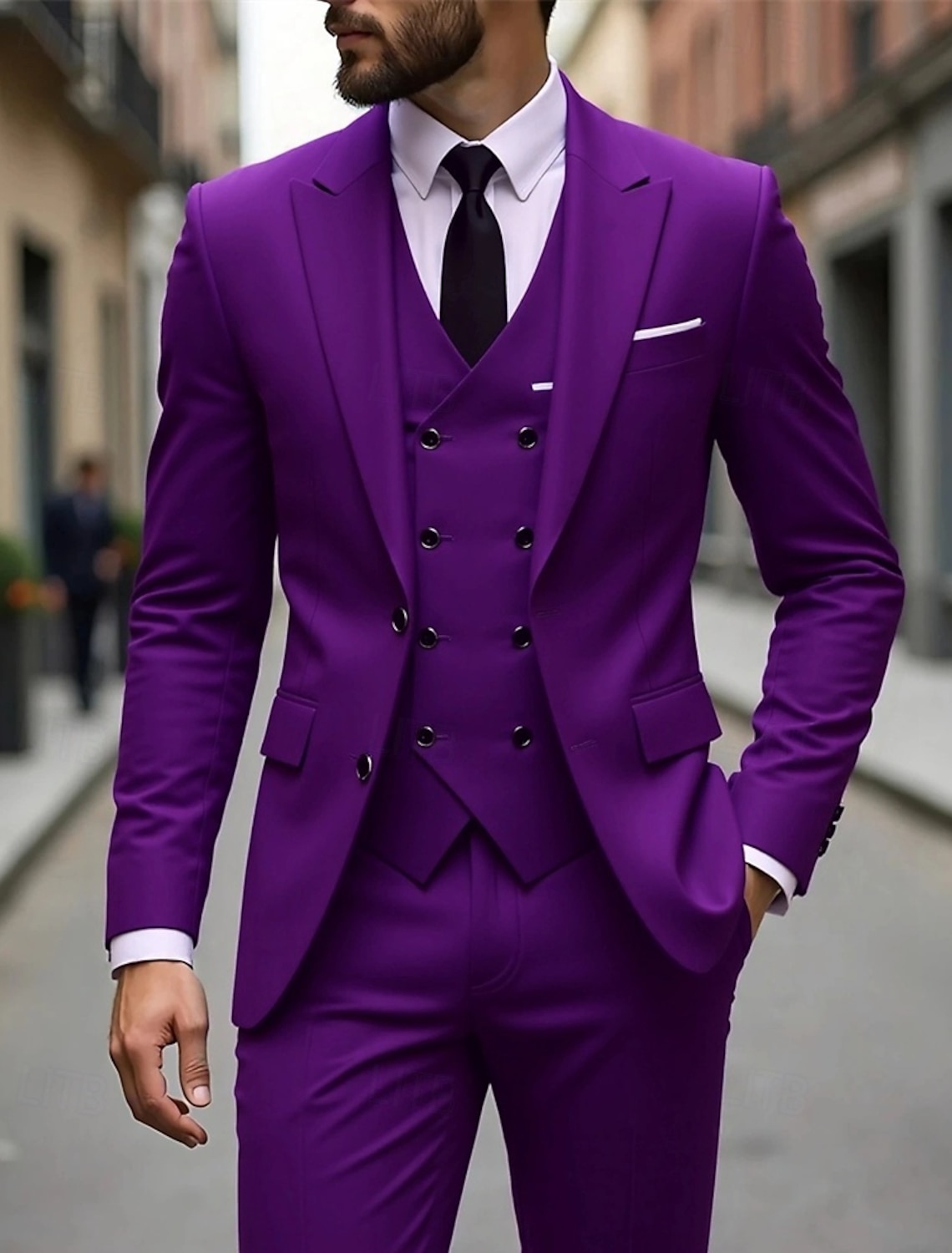 Men's Blazer+Vest+Dress Pants Blazer Vest Set Business Cocktail Party