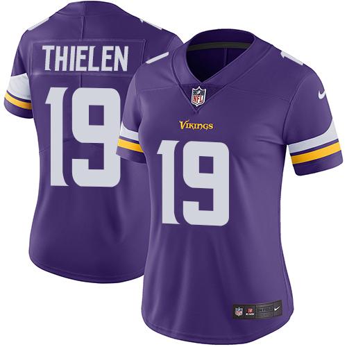 NFL M V Vikings #19 Adam Thielen Purple Limited Jersey - Authentic ...