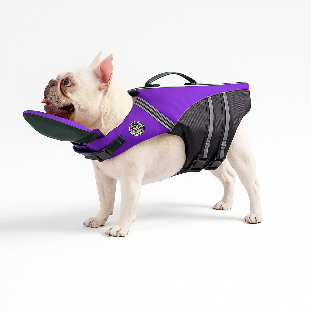 French Bulldog Float Vest – Removable Neck Support Life Jacket with Handle