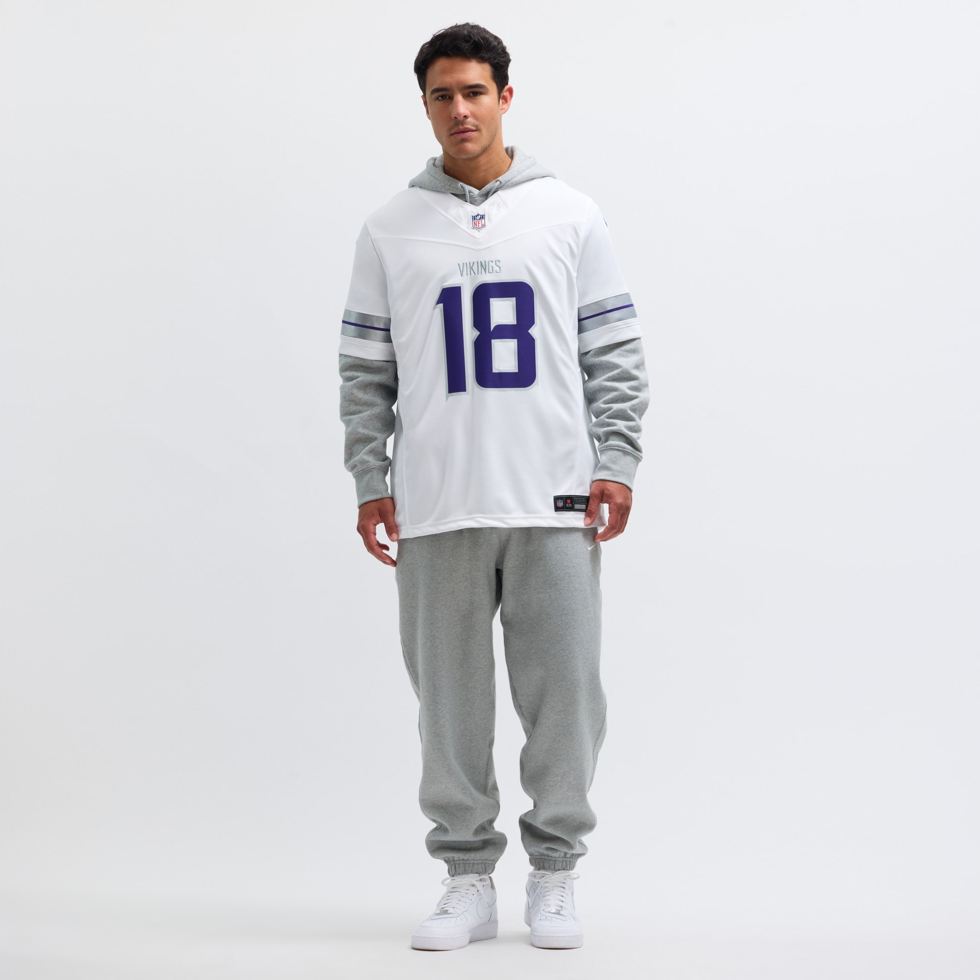 [LK] Justin Jefferson #18 Minnesota Vikings Alternate Vapor F.U.S.E. Limited Jersey - White