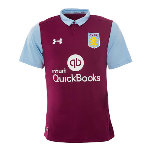 Breathable Cheap Aston Villa Home 201617 Soccer Jersey Shirt