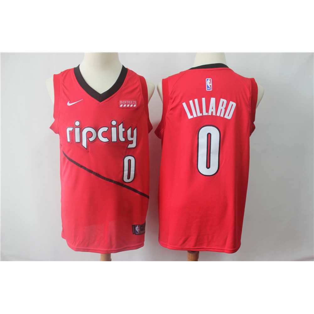 Performance Modern Men's POR #0 Damian Red Basketball Jersey