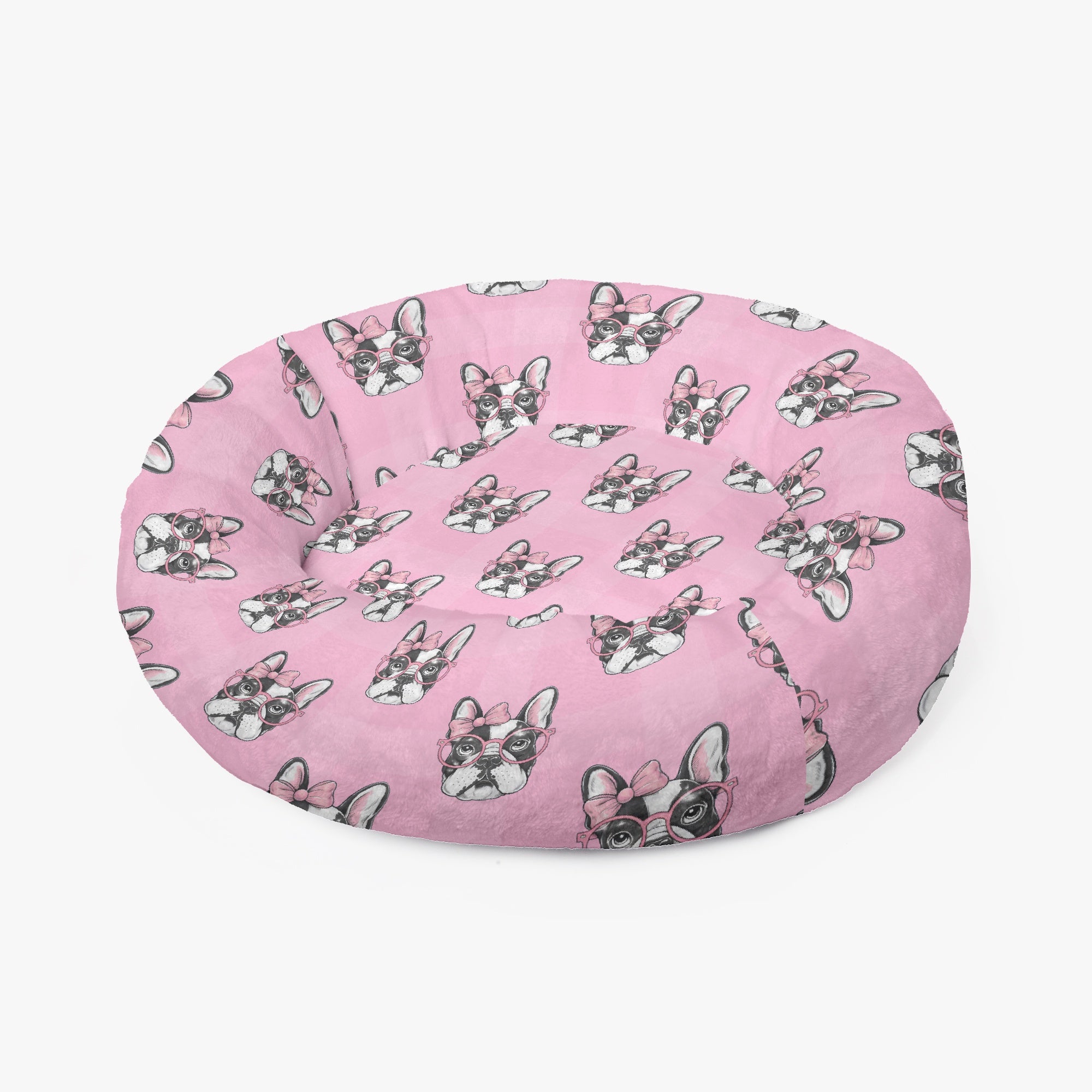 Bed | Anti-anxiety French Bulldog Donut Bed Winter Wear | Safe For Paws