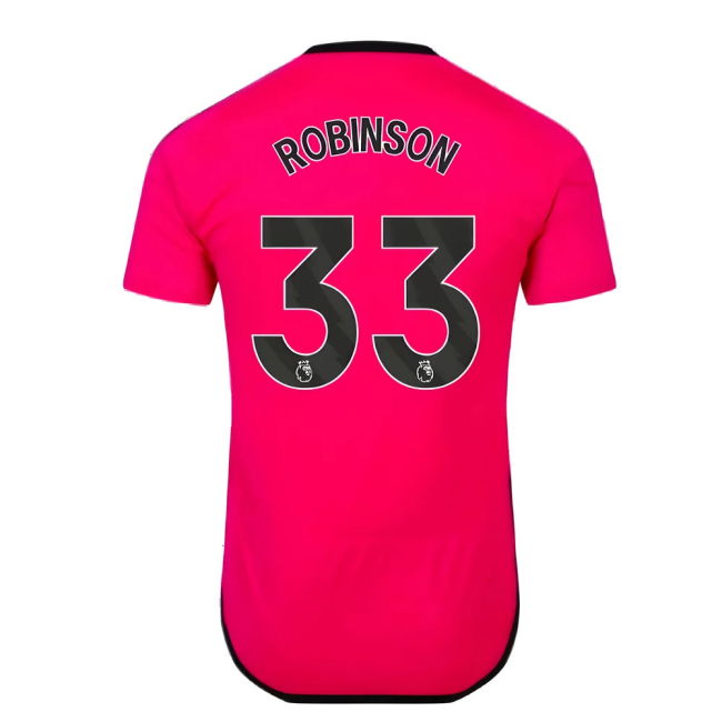 Fulham 2023-20 Away Football Shirt Robinson Signature 33 L M S
