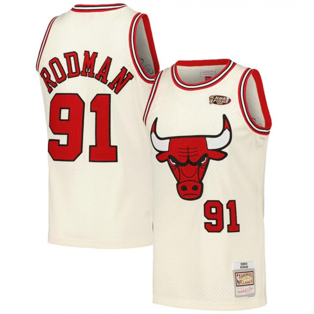 Elite Chicago Bulls 91 White Jersey - - Must-Have Jersey
