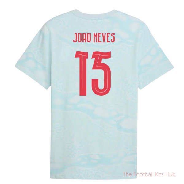2026-2027 Portugal FtblCulture Tee AOP (Sea Glass) (Joao Neves 15)
