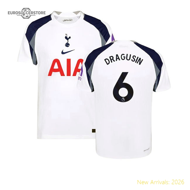 Premium 2025-2026 Tottenham Hotspur Authentic Home Shirt (dragusin 6
