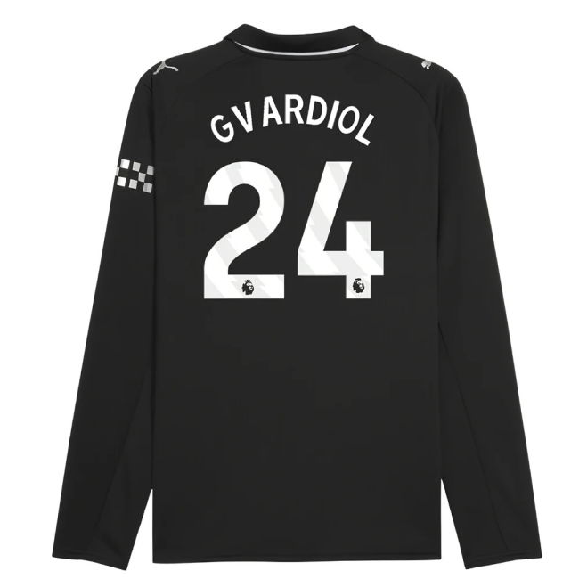 Authentic Design Football Man City Long Sleeve Away Shirt Gvardiol...