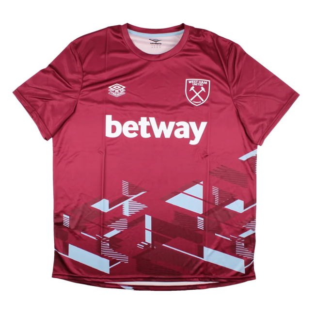 West Ham Warm Up Jersey official style Shirt 2023-2024 (Unisex