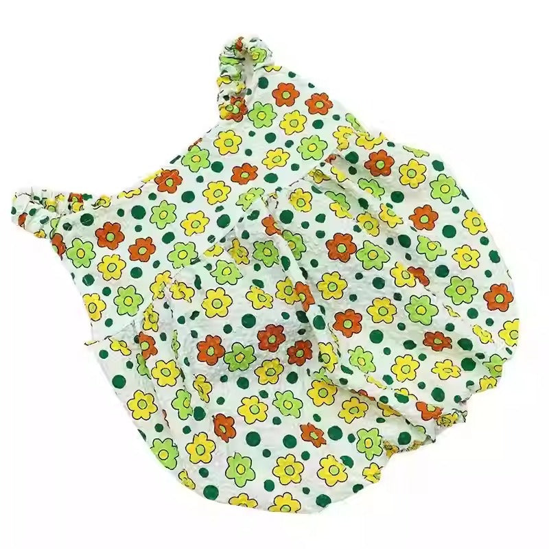 Street-Ready Bloompup Frenchie Summer Dress – Lightweight Floral Pump...