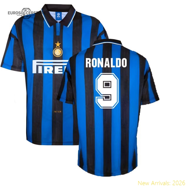 Best-Selling Genuine 1996 Inter Milan Home Shirt (Ronaldo 9)