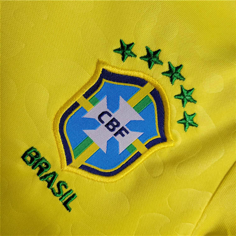 Authentic Kids Brazil World Cup 2022 Home Soccer Kit ShirtShorts