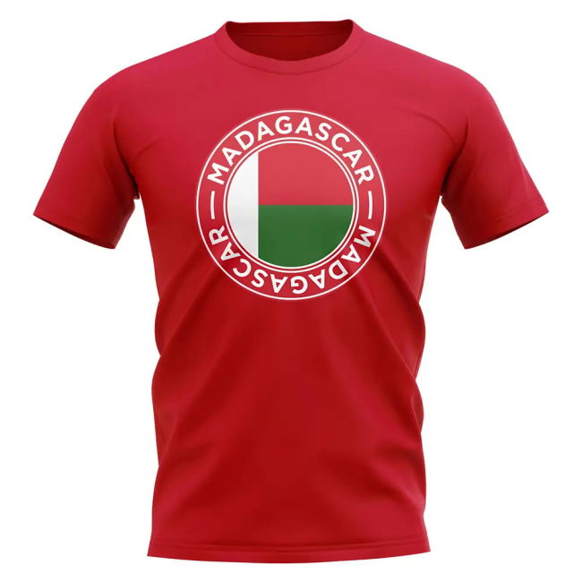 Collector'S-Item Madagascar Football Badge T-Shirt (Red)