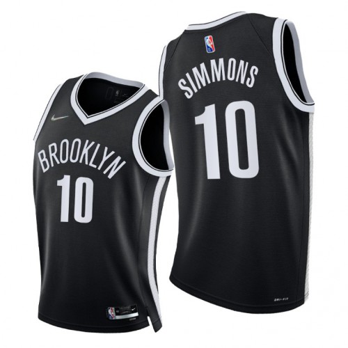 Top-Grade BKN Ben Simmons #10 2021 75th Authentic NBA Jersey Black -