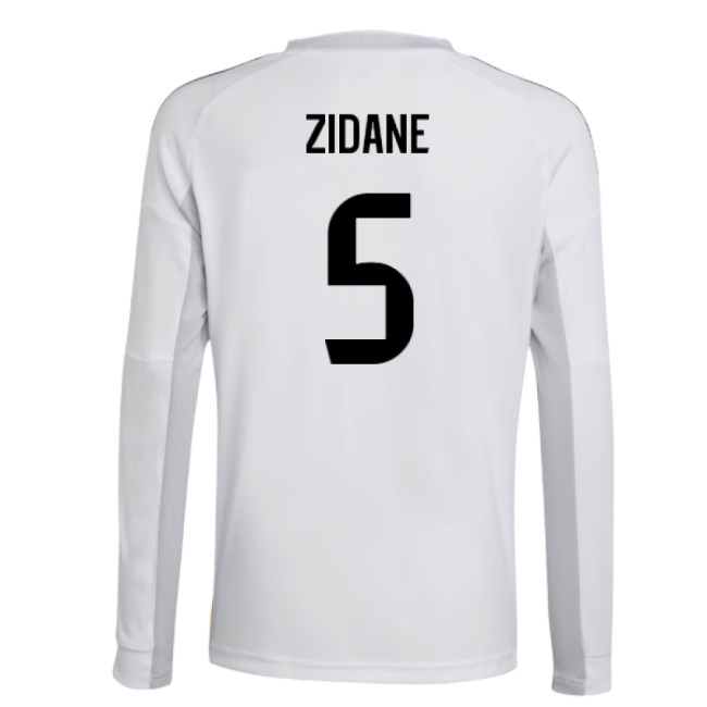 2025-2026 Real Madrid Long Sleeve Home Jersey (kids) (zidane 5)