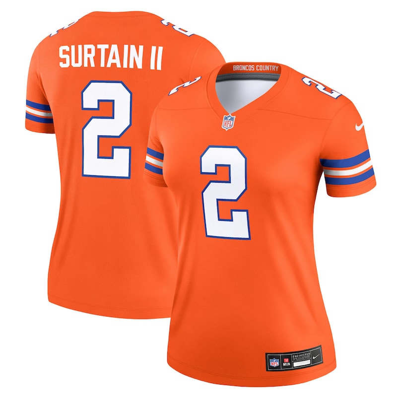 None Patrick Surtain II Team Captain DEN Broncos Pro-Level Jersey