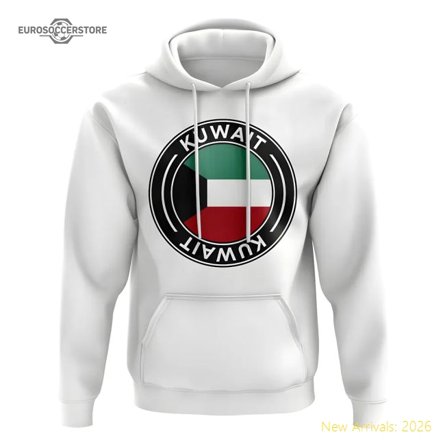 Exceptional Kuwait Football Badge Hoodie (white) - Unbeatable Value
