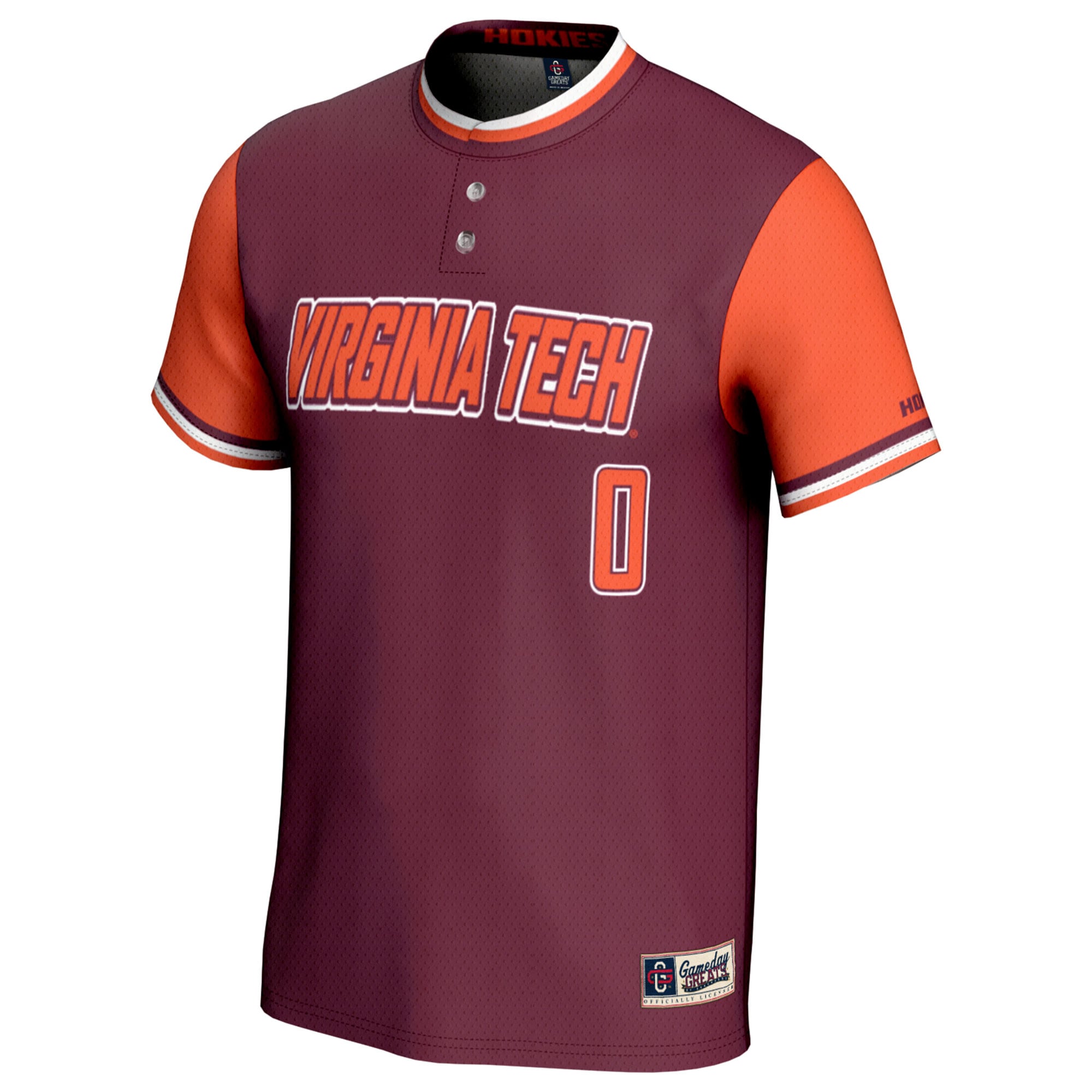 [DDG] Virginia Tech Hokies GameDay Greats Youth Softball Fashion Jersey - Maroon