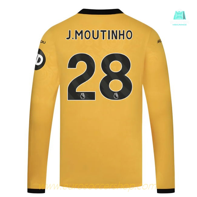 2025-2026 Wolves Long Sleeve Home Shirt (J.Moutinho 28)
