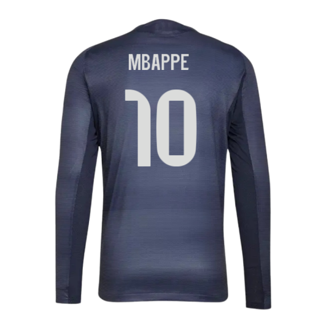 2025-2026 Real Madrid Authentic Long Sleeve Road Jersey (mbappe 10)