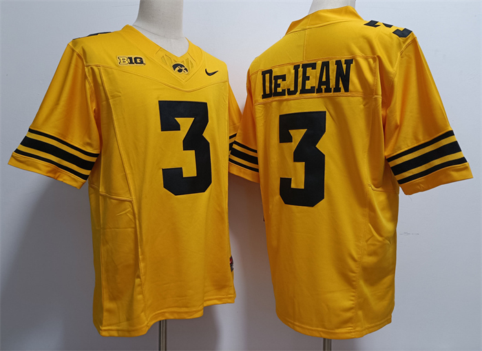 Men's None Yellow 2024 premium Cooper De #3 performance Jersey