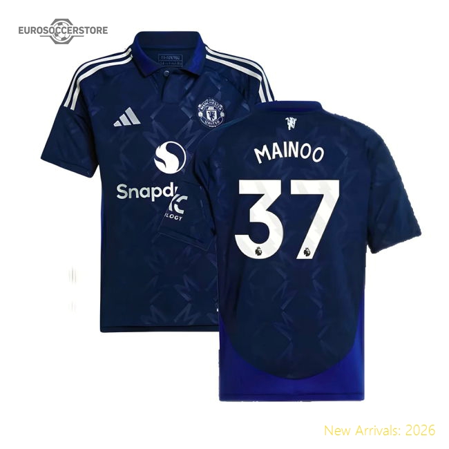First-class 2024-2025 Man Utd Away Shirt (kids) (mainoo 37)