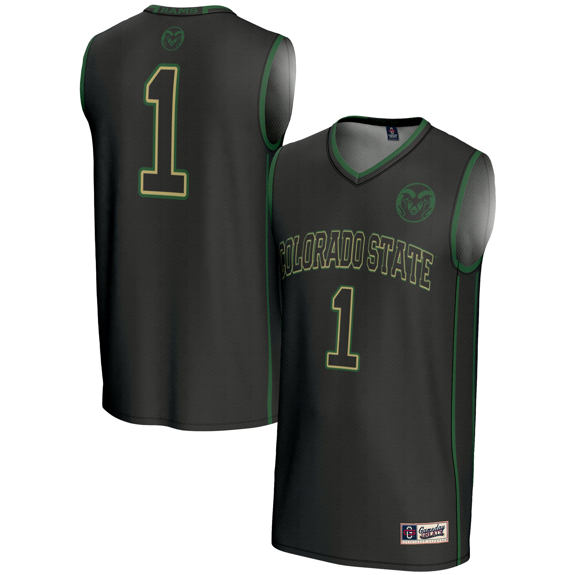 #1 Colorado State Rams GameDay Greats Youth Lightweight Basketball Jersey - Black