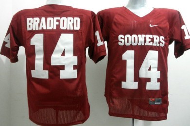 Men's OU Sooners Red 2024 performance Sam Bradford #14 replica Jersey