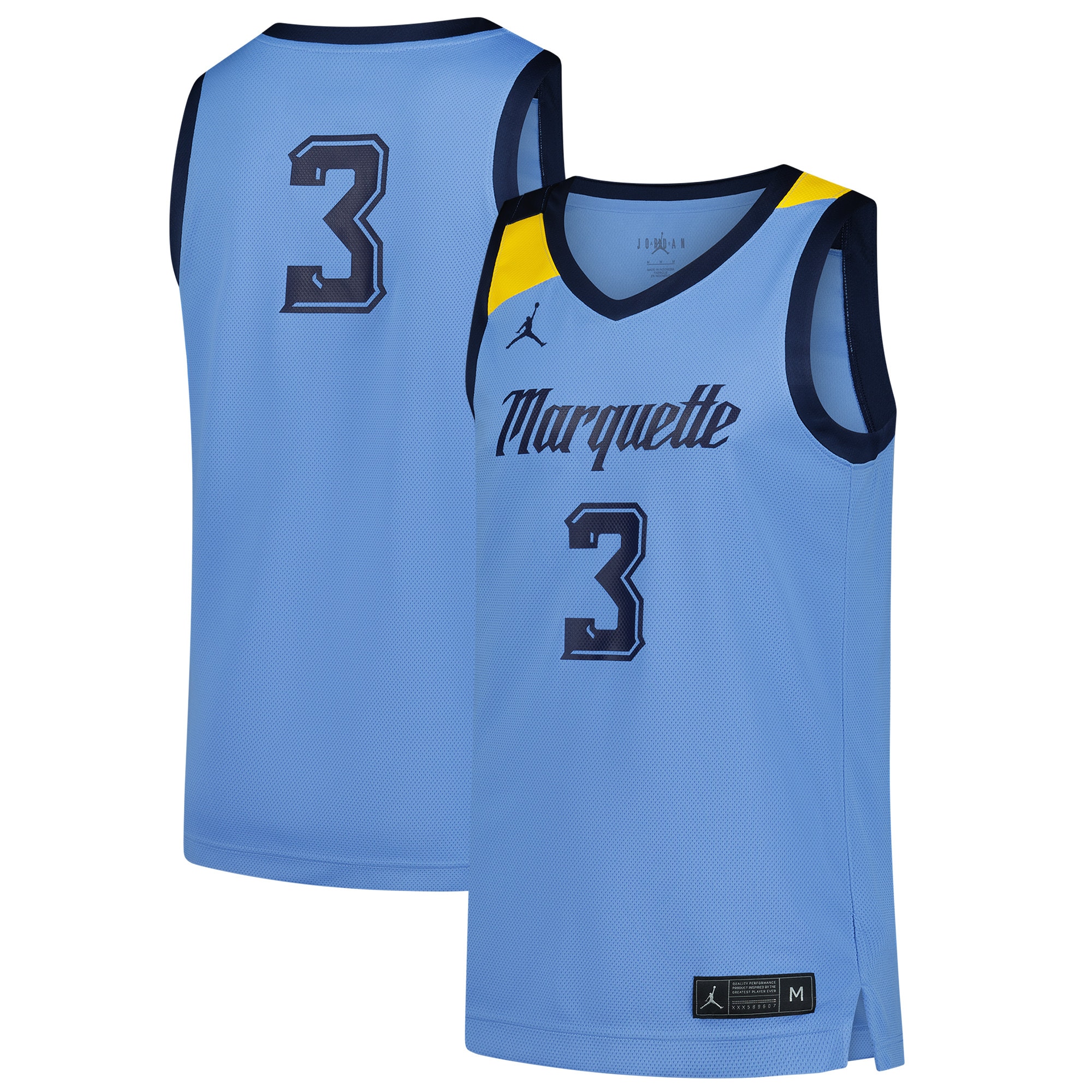 [NJP] Marquette Golden Eagles Replica Basketball Jersey - Blue