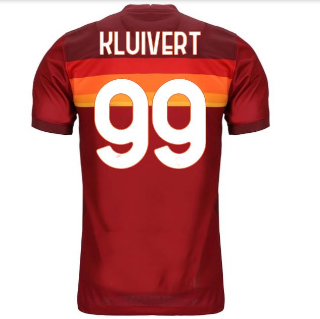 AS Roma 20-21 Home 99 KLUIVERT Soccer Shirt Jersey - Official Replica