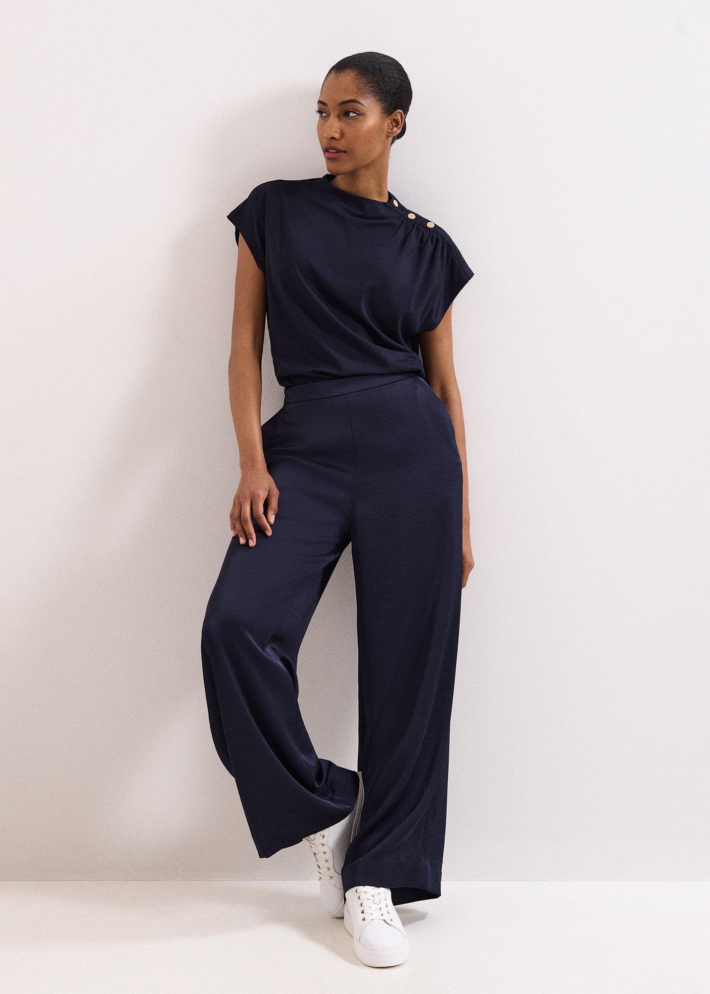 Paige Ponte Gold Button Top