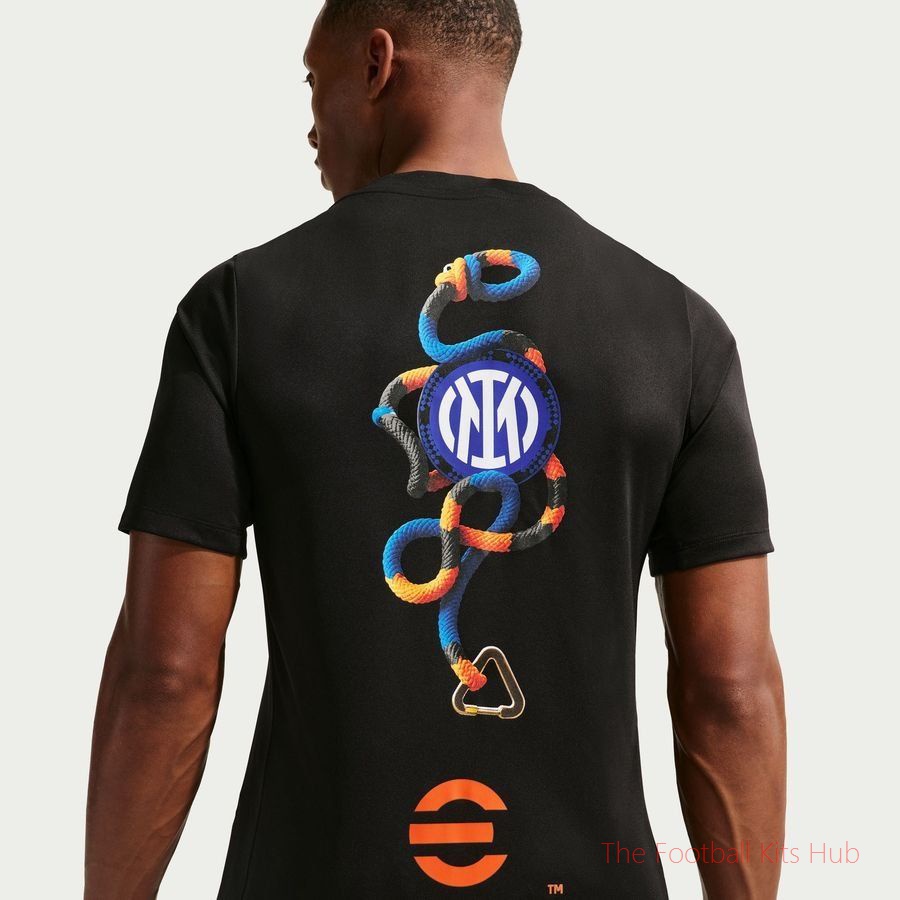 Inter Milan X ACG Training T-Shirt Dri-FIT Academy Pro Pre Match 4th - Black/Safety Orange