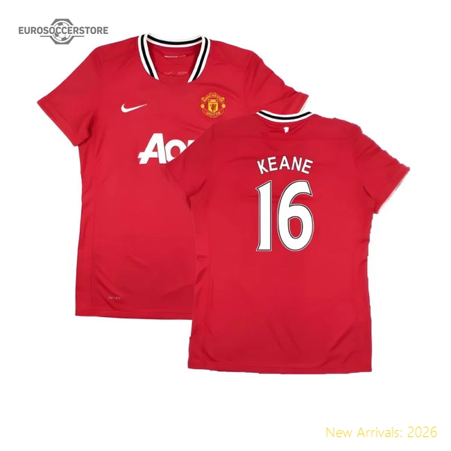 Manchester United 2011-12 Home Shirt (Women\'s) ((Very Good) M) (KEANE 16)