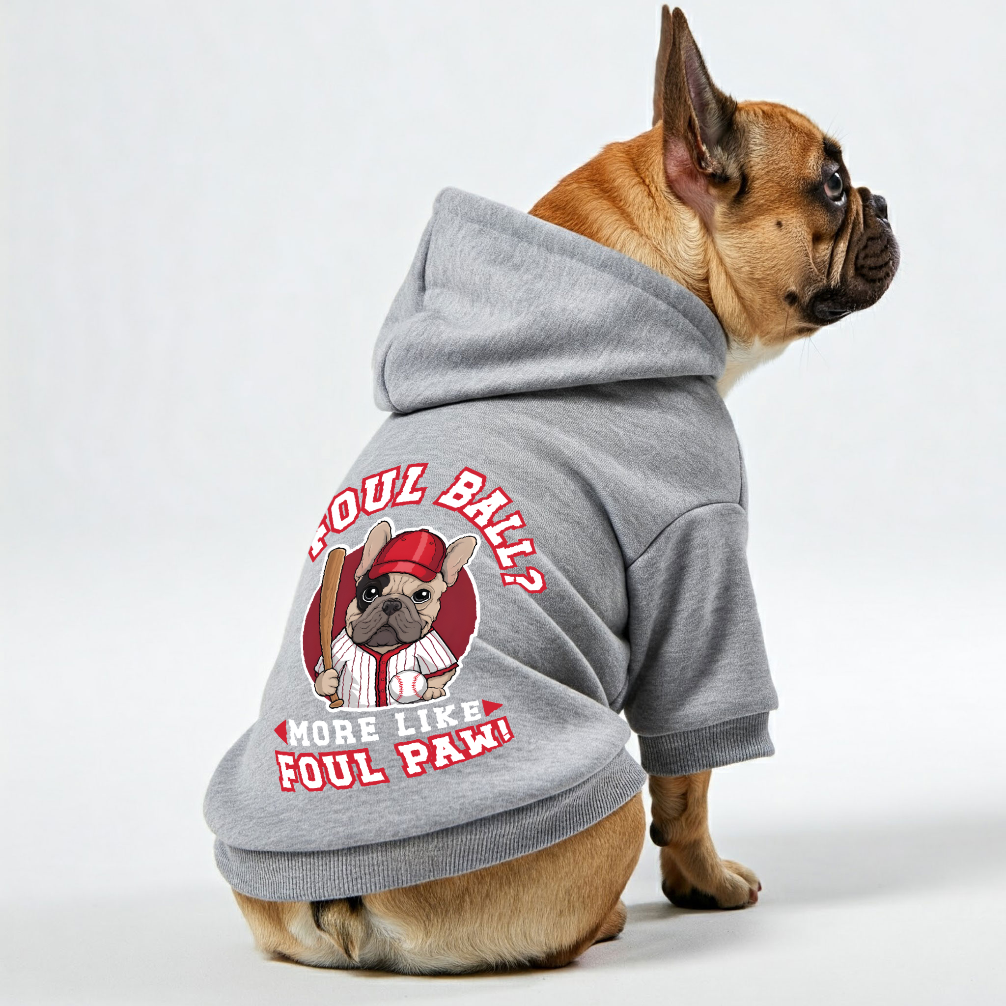 Foul Ball? More Like Foul Paw! - Dog Owner Personalized French Bulldog Hoodies With Funny Quotes – Stylish, Cozy, And Premium 100% Cotton For Dog Lovers