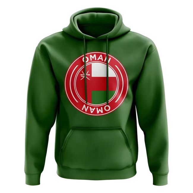 Pro-Grade Oman Football Badge Hoodie (Green) World-Class