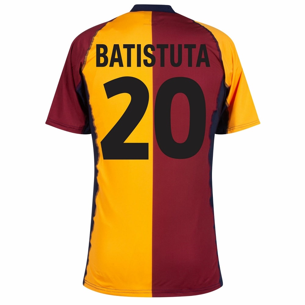 COPA AS ROMA High Quality HOME SHIRT BATISTUTA RETRO 2001-2002
