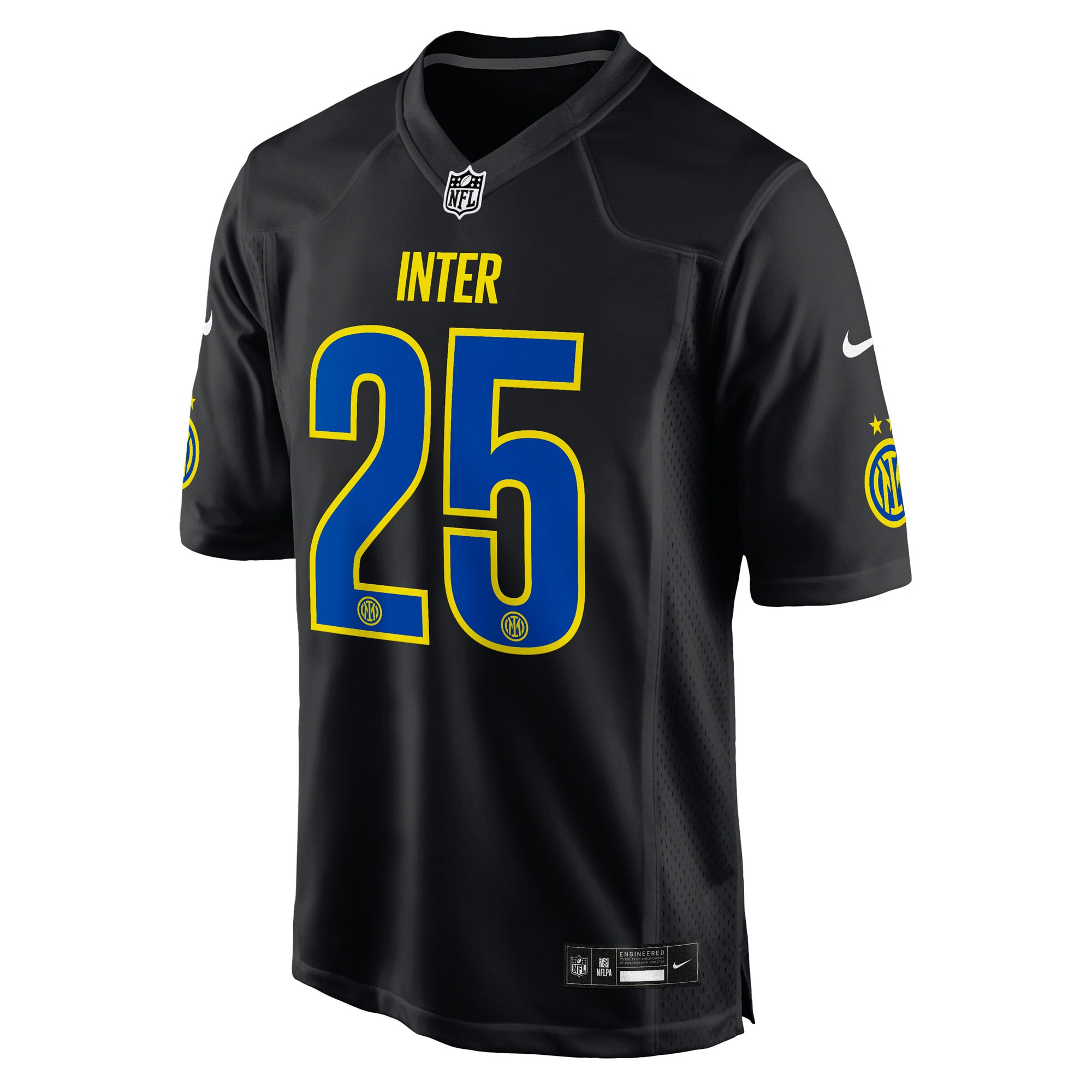 [SJH] Inter Milan 2025 Soccer x NFL Game Jersey - Black