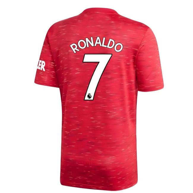 Man Utd 2020-20 Home Football Shirt with RONALDO Printing L M S