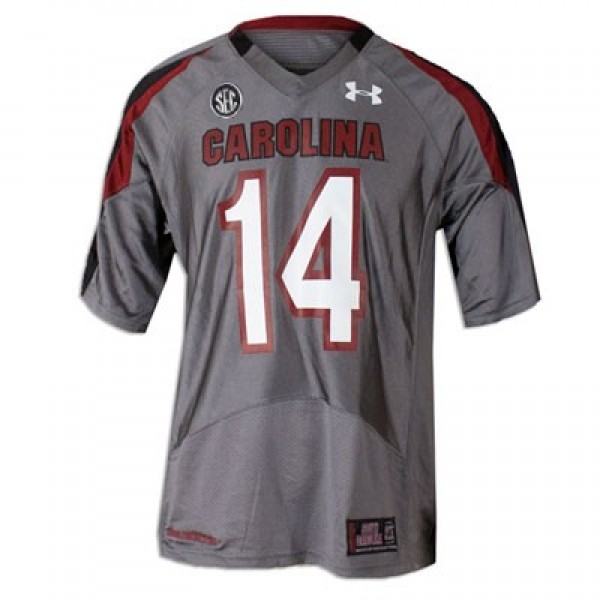 South Carolina Gamecocks Connor Shaw #14 Gray Youth(Kids) Jersey Under Armour