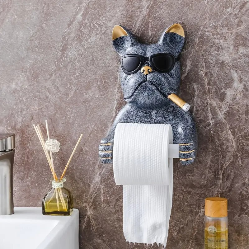 French Bulldog Swagroll Frenchie Toilet Paper Holder – Funny Resin