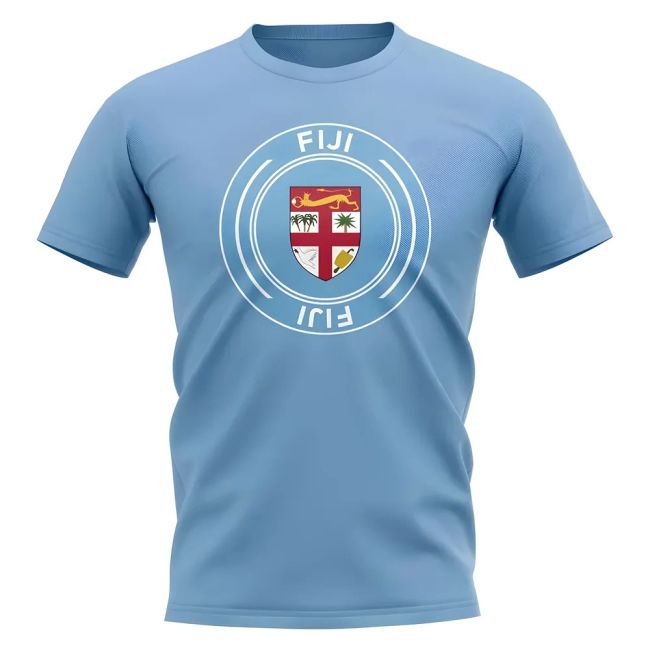 Top-Tier Fiji Football Badge T-Shirt (Sky) World-Class