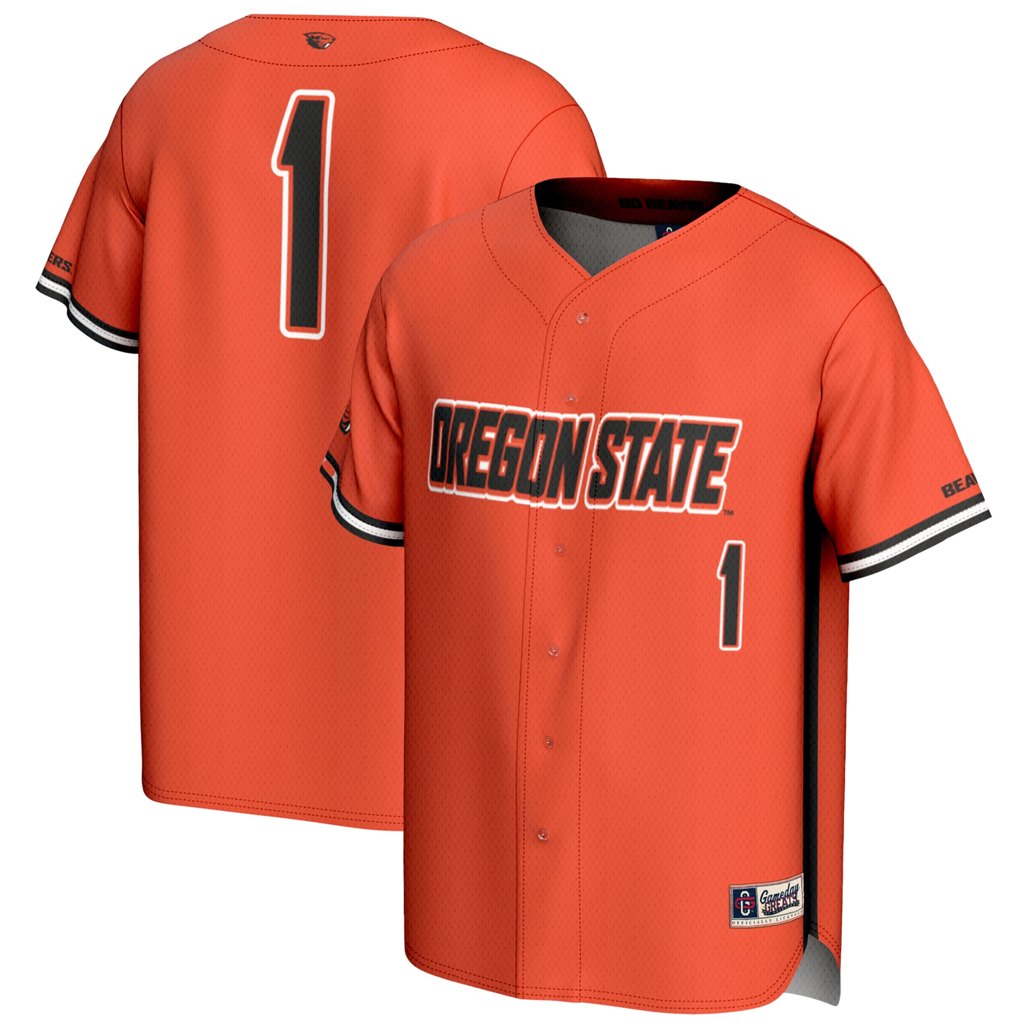 #1 Oregon State Beavers GameDay Greats Youth Lightweight Baseball Fashion Jersey - Orange