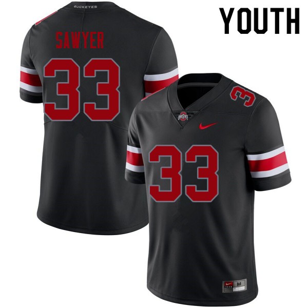 Youth(kids) Ohio State Buckeyes #33 Jack Sawyer Premium Football