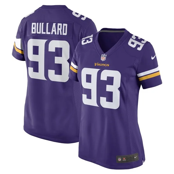 None Jonathan Bullard Game Jersey - Purple | NFL Player Jersey