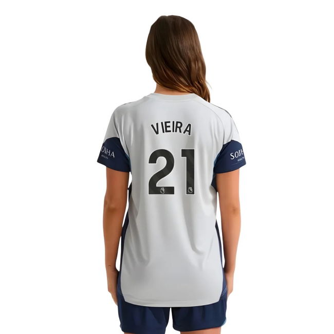 2025-2026 Arsenal Training Shirt (Grey Two) - Womens (Vieira 21)