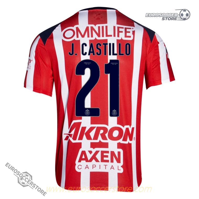 J. CASTILLO's 21 Chivas Home Jersey for the 25-26 season