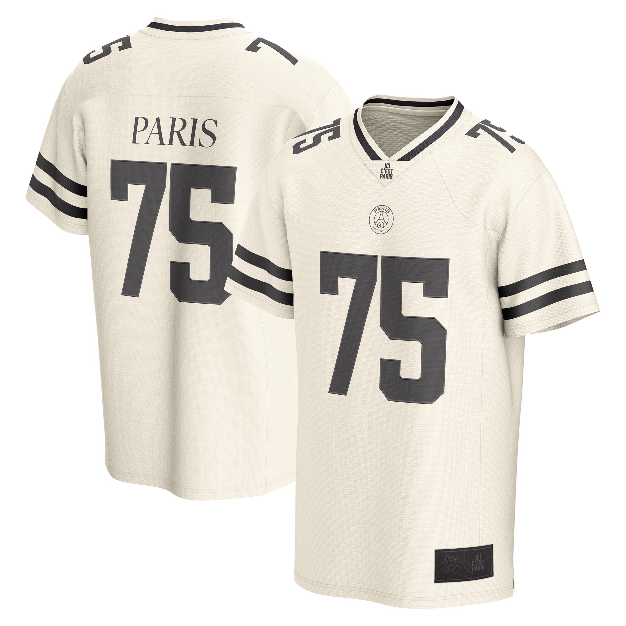 [SJH] Women's Paris Saint-Germain Football Jersey - Cream