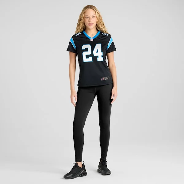 None Jonathon Brooks Game Jersey - Black | NFL Player Jersey