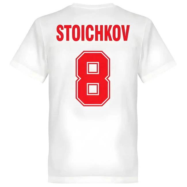 Bulgaria Stoichkov No.8 Team T-shirt - White