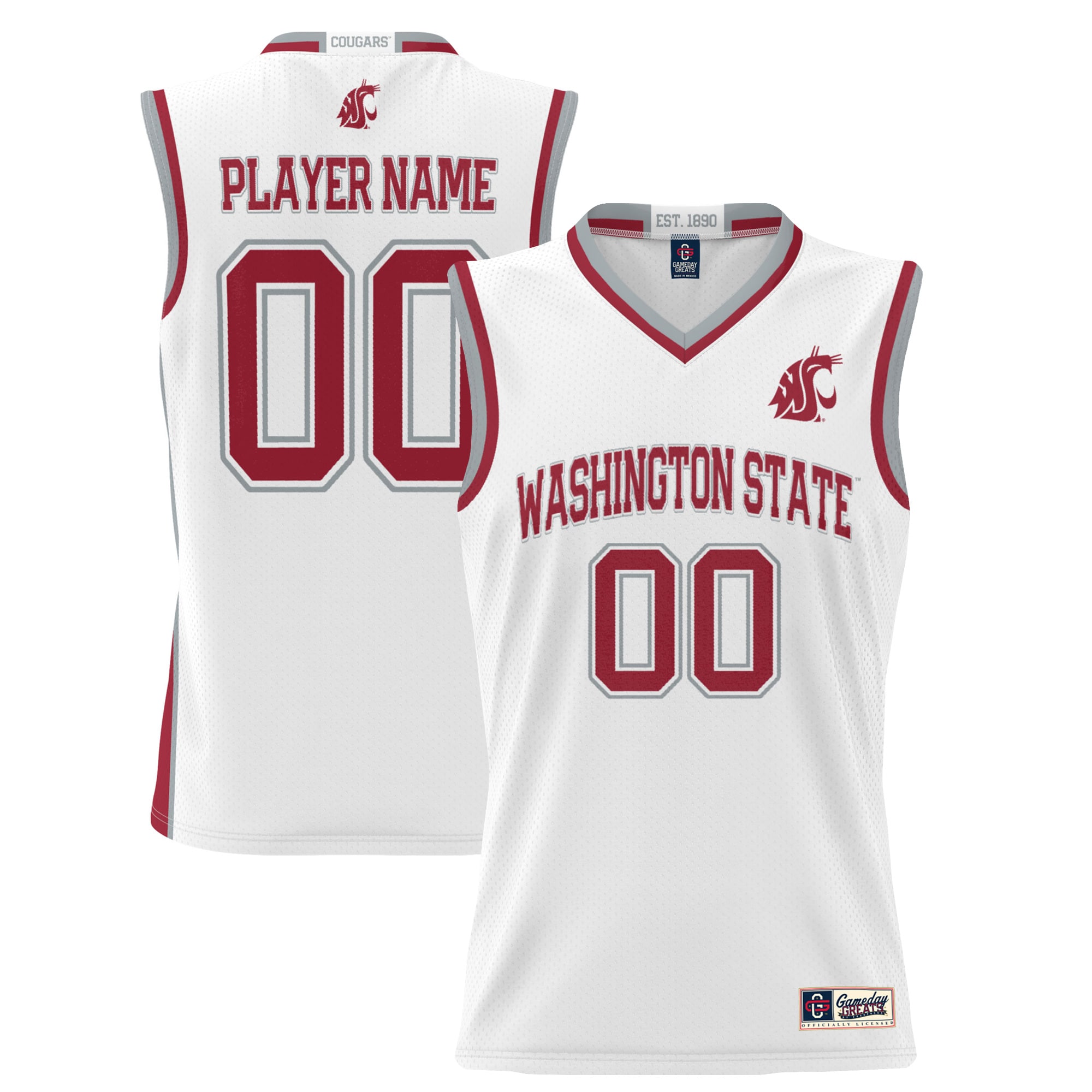 [NJP] Washington State Cougars GameDay Greats Lightweight NIL Pick-A-Player Women's Basketball Jersey - White